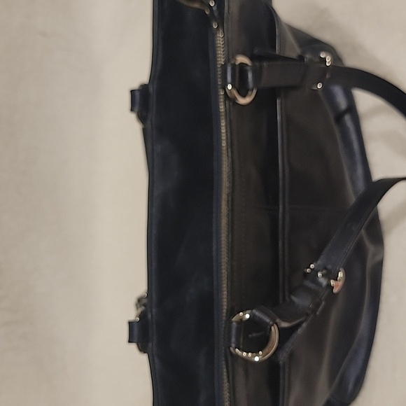 (J8) Coach Gallery Blue Smooth Leather Shoulder Bag - Picture 5 of 12